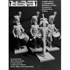120mm Imperial Guard Drummers (3 figures)