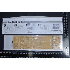 1/350 Italian Roma Battleship Wooden Deck w/Metal Chain for Trumpeter kits #05318