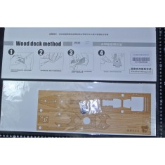 1/350 HMS Belfast Cruiser Wooden Deck w/Metal Chain for Trumpeter kits #05334
