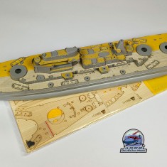 1/350 USS Montana Battleship Wooden Deck and Masking Sheet for Trumpeter #05372 