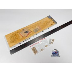 1/350 HMS Royal Oak Wooden Deck with Metal Barrels for Trumpeter 05378