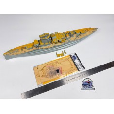 1/350 HMS Warspite Wooden Deck with Metal Barrels for Academy 14105