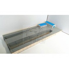 1/700 Dock (maritime) Diorama Base for Mid - Small Ships (wood, L: 460mm, W: 180mm, H: 60mm)