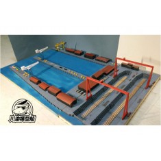 1/700 Dock (maritime) Base & Naval Port Buildings Set (460 x 760mm)