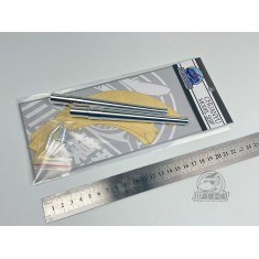 1/72 HMS Hood Mk 1 15"/42 Metal Gun Barrel x2 Shell x8 Wooden Deck x1 for Takom 5020
