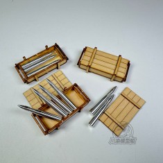 1/16 88mm Ammo Set (9pcs) with Ammo Boxes (3pcs)