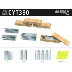 1/16 Tiger I 88mm Metal Ammunition Set - 3 Types (22pcs) for Trumpeter