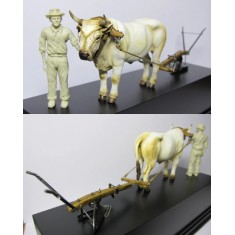 1/35 Cattle, Famer & Plow