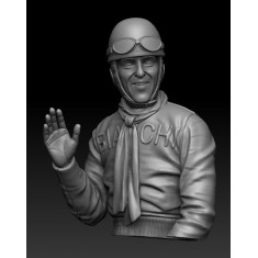 1/10 1/12 Tazio Nuvolari Motorcycle Racer Bust