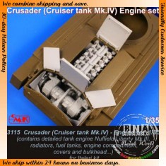 1/35 Crusader (Cruiser Tank Mk.IV) Engine Set for Italeri kit
