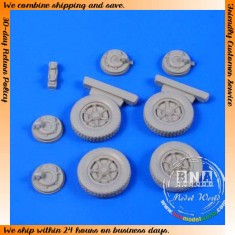 1/35 Autoblinda AB.43/Pz.Sp.Wg.AB203(i) Correction Wheels for Italeri kit
