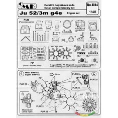 1/48 Junkers Ju 52/3M Engine Set for Revell/Monogram (BMW-132)