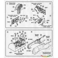 1/48 Vought F4U-4 Corsair Interior Set for Academy kits