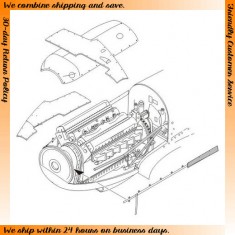 1/48 Supermarine Spitfire Mk.I Engine Set for Tamiya kit