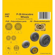 1/48 WWII US P-39 Airacobra Wheels for Hasegawa/Eduard kits