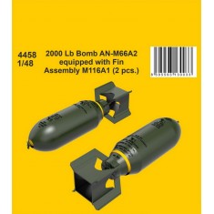 1/48 2000 Lb Bomb AN-M66A2 equipped with Fin Assembly M116A1 (2pcs)
