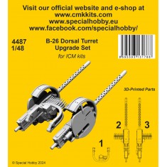 1/48 B-26 Dorsal Turret Upgrade Set for ICM kit