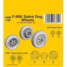 1/48 F-86K Sabre Dog Wheels for Special Hobby kits