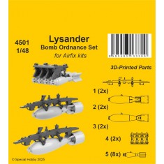 1/48 WWII Lysander Bomb Ordnance Set for Airfix kit