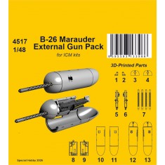 1/48 B-26 Marauder External Gun Pack for ICM kits