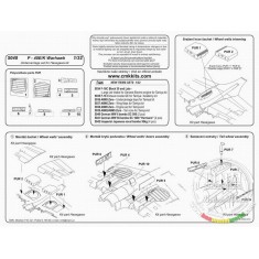 1/32 Curtiss P-40E/K/M/N Warhawk Undercarriage Set for Hasegawa kit