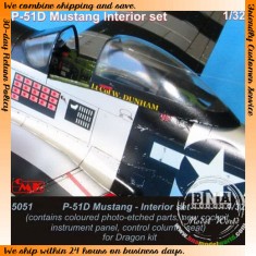 1/32 North American P-51 Mustang Interior Set for Dragon kit