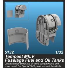 1/32 WWII Tempest Mk.V Fuselage Fuel and Oil Tanks for Special Hobby kits
