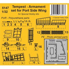 1/32 Tempest - Armament set for Port Side Wing / Special Hobby kit