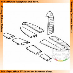 1/72 De Havilland Mosquito Control Surfaces for Hasegawa kit