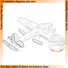 1/72 Heinkel He 111H Control Surfaces Set for Hasegawa kit