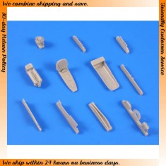 1/72 North-American P-51D Mustang Engine Set (Unshrouded Exhausts) for Airfix kit