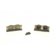 1/72 P-40 Warhawk Undercarriage (wheel well structure & canvas covers) for Special Hobby