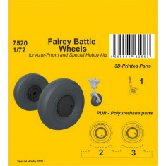 1/72 Fairey Battle Wheels for Azur-Frrom/Special Hobby kits