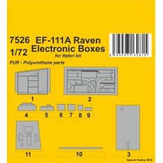 1/72 General Dynamics F-111E Aardvark Open Electronics Boxes for Italeri kit