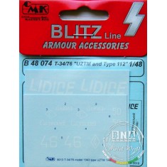 1/48 WWII Soviet T-34/76 Type 112 'UTZM' Mod.1941/1943 Decal Sheet