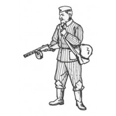1/35 Soviet Soldier with Machinegun