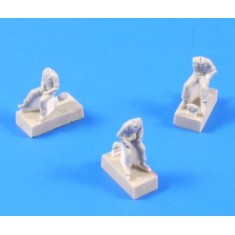 1/72 German Panzer crew sitting (3 figures)