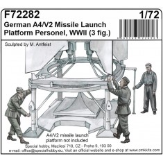 1/72 German A4/V2 missile launch platform Personnel, WW II (3 figures)