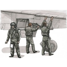 1/72 French Pilot and two Mechanics for Special Hobby Mirage F.1C kit