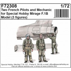 1/72 Two French Pilots and Mechanic for Special Hobby Mirage F.IB