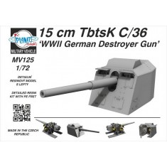 1/72 WWII German Destroyer Gun 15 cm TbtsK C/36