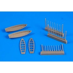 1/200 6 m Cutter (2pcs) with paddles for Trumpeter kits
