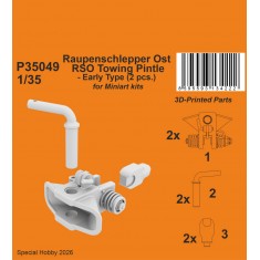 1/35 Raupenschlepper Ost RSO Towing Pintle Early Type (2pcs) for MiniArt kits