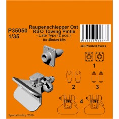 1/35 Raupenschlepper Ost RSO Late-Type Towing Pintle (2pcs) for MiniArt Kits