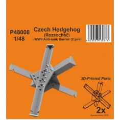 1/48 WWII Czech Hedgehog (Rozsochac) Anti-tank Barrier (4pcs)