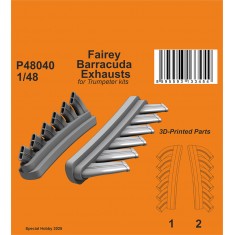 1/48 Fairey Barracuda Exhausts for Trumpeter kit
