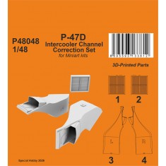 1/48 P-47D Intercooler Channel Correction Set for MiniArt kit