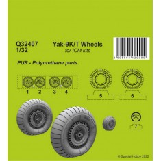 1/32 Yakovlev Yak-9T Wheels for ICM kit