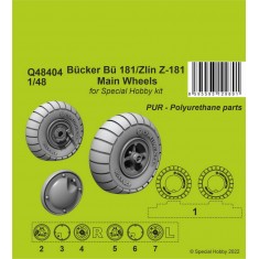 1/48 Bucker Bu 181/Zlin Z-181 Main Wheel for Special Hobby kit