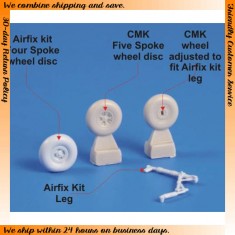 1/72 Hawker Hurricane Mk.I "Fabric Wing" Correction Five Spoke Wheels Set for Airfix kit